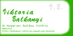 viktoria balkanyi business card