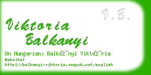 viktoria balkanyi business card